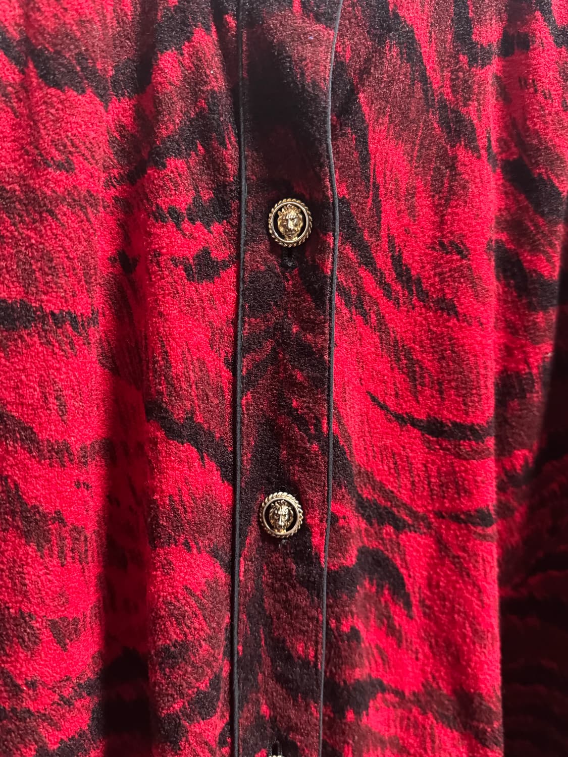 Jpn vtg leopard red shirts 상품이미지3