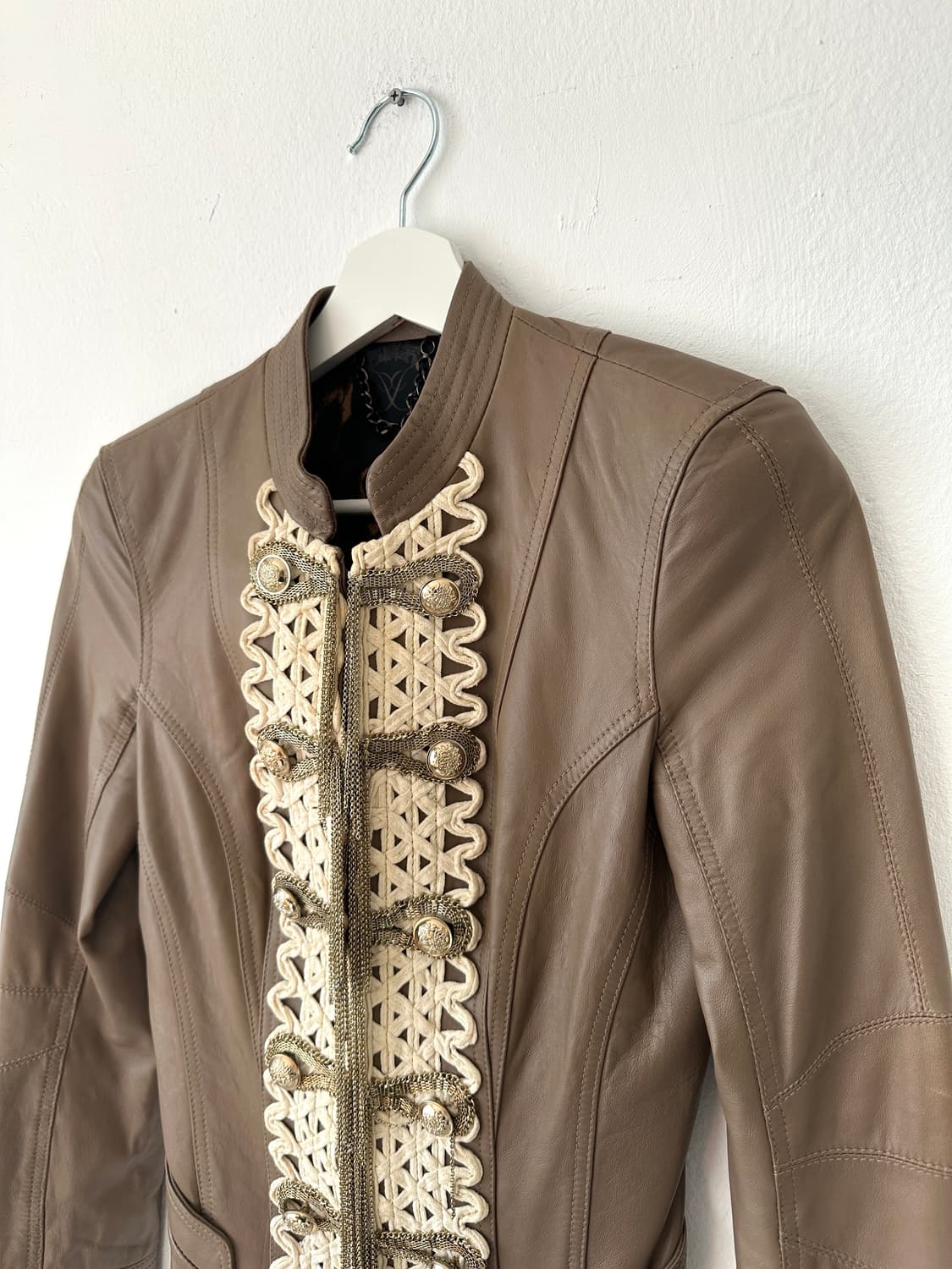 JPN VTG 나폴레옹 카멜 램스킨 레더 자켓 상품이미지3