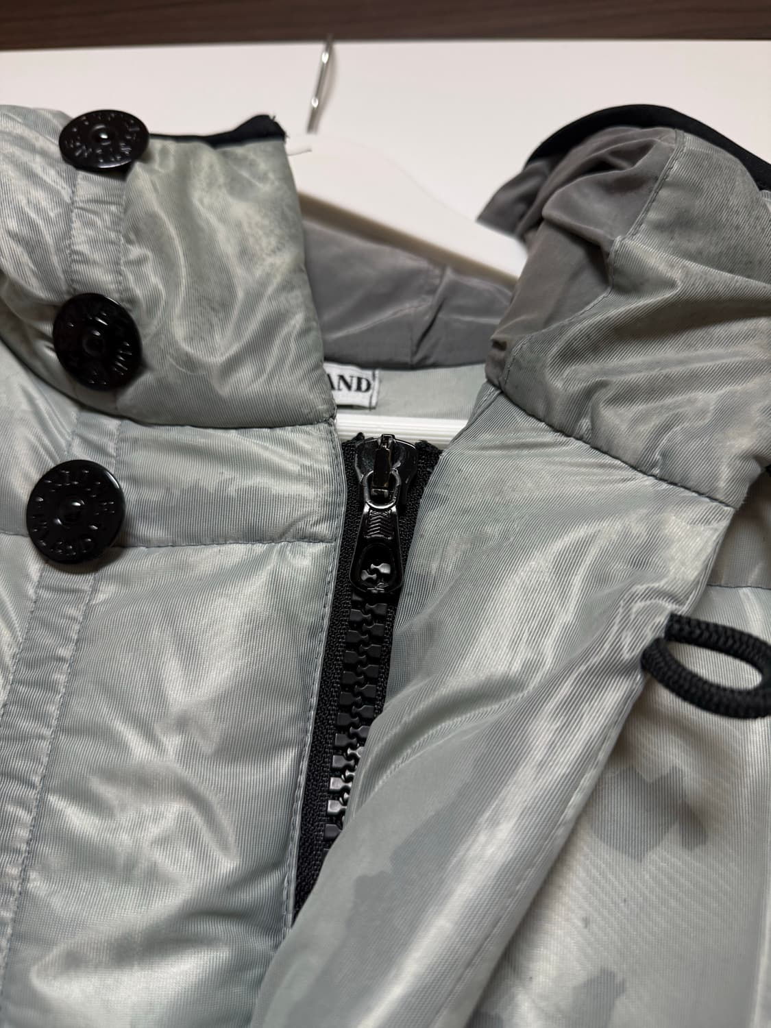 90‘s 빈티지 스톤아일랜드 메탈 쉬머 구스다운 푸퍼 (L) 상품이미지5