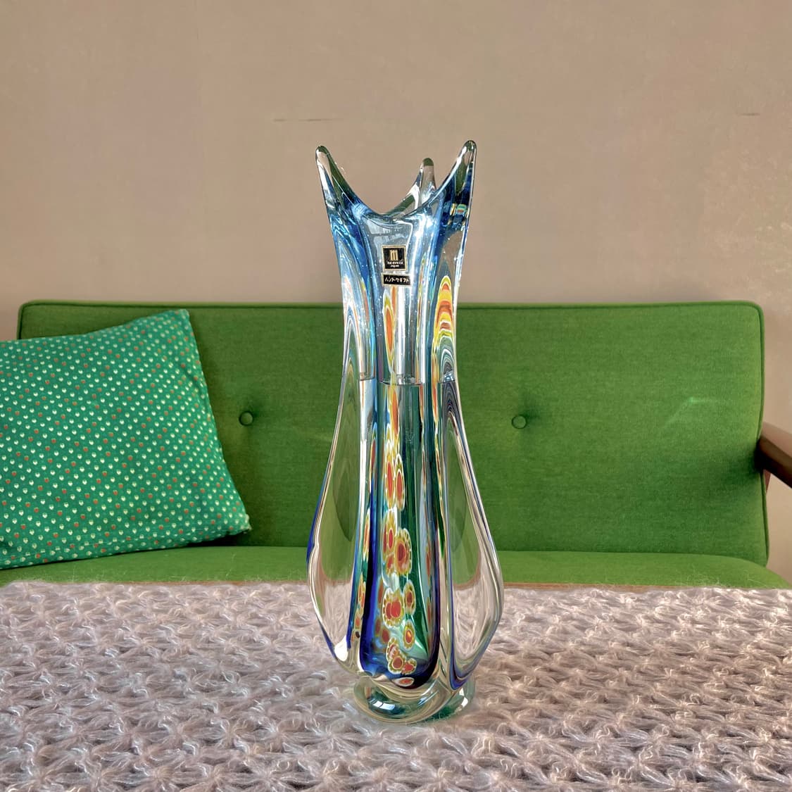 [빈티지 화병] 70‘s 빈티지 밀레피오리 유리 화병 상품이미지2