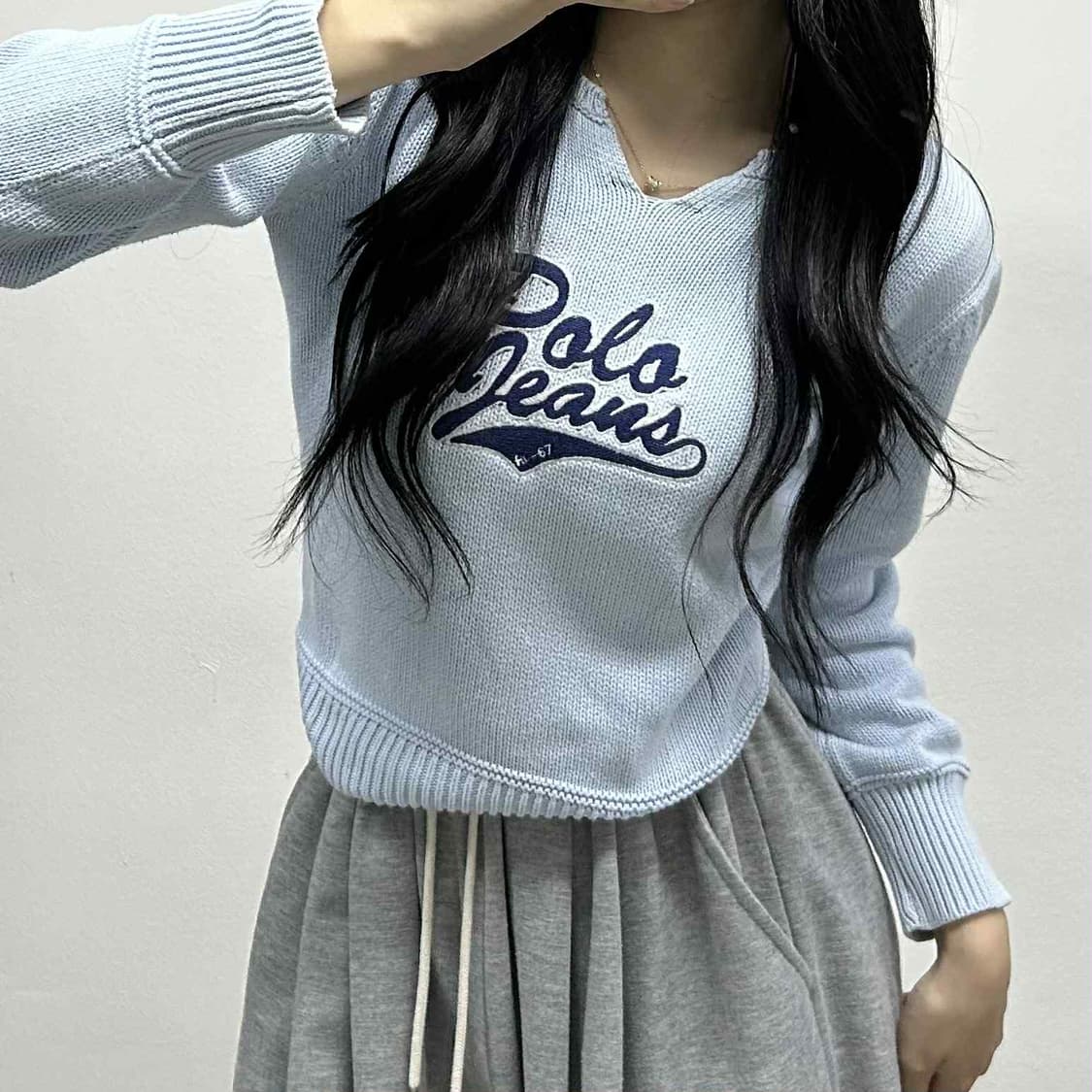 폴로 랄프로렌 진스 스펠아웃 걸즈 코튼 니트(L) 상품이미지1
