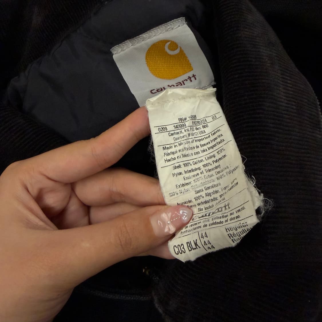 [정품] 칼하트 C03 블랙 덕아크틱 워크 자켓 상품이미지5