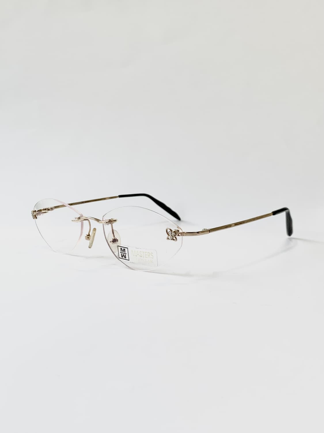 [픽키-670] 나비장식 골드 무테 라운드 안경 상품이미지6