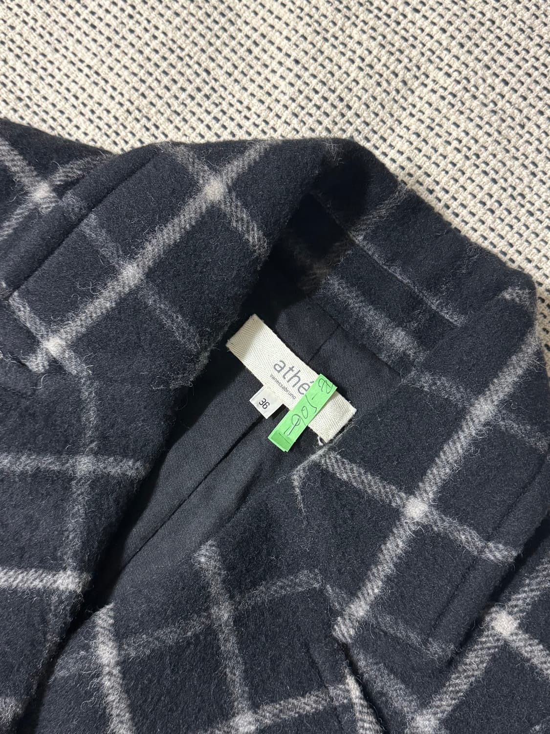 아떼 바네사 브루노 체크 더블코트 상품이미지2