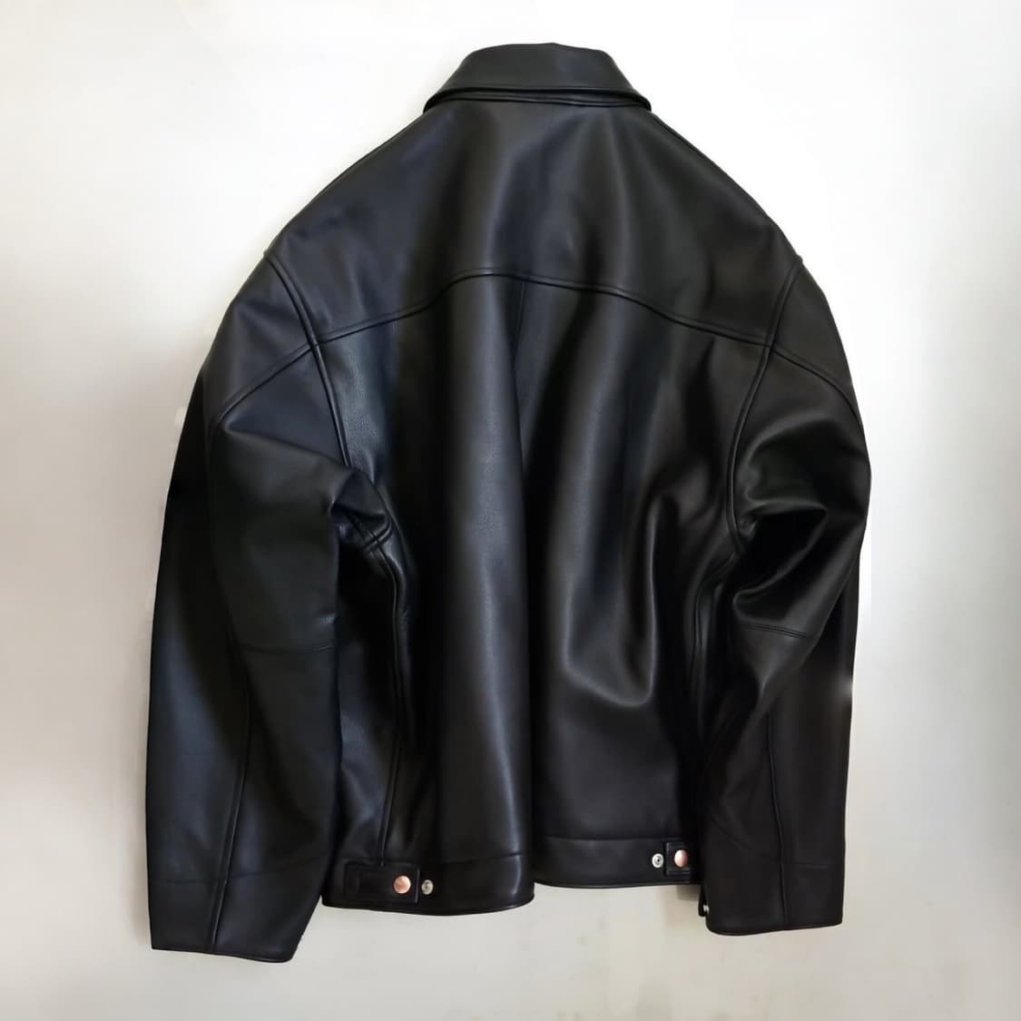 25aw CALF SKIN SHORT LEATHER JACKET 상품이미지3