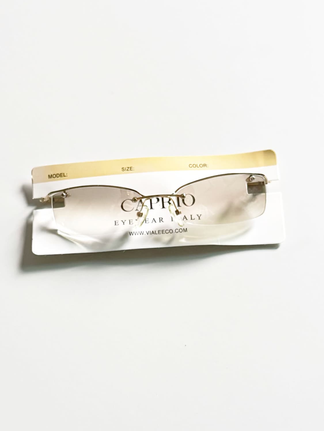 CAPRIO 반무테 스퀘어 메탈 프레임 빈티지 틴트 선글라스 상품이미지1