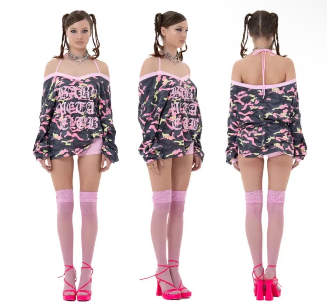 베이비메탈클럽 네온 펑키 티셔츠 상품이미지1