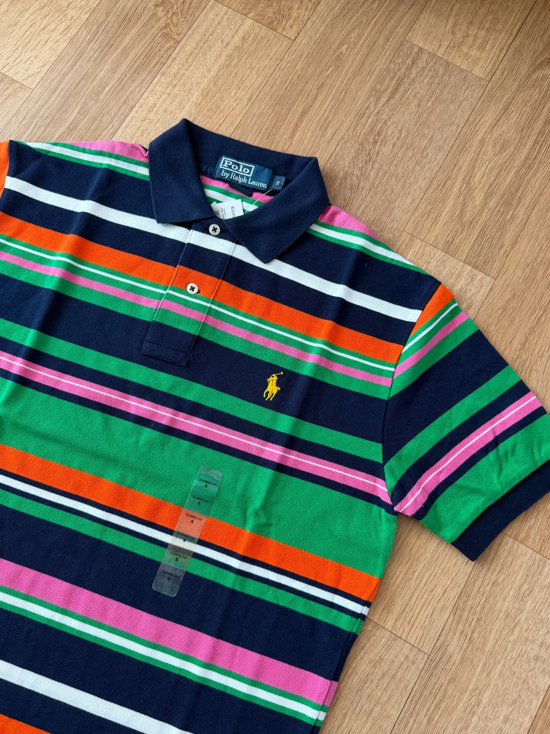 폴로 랄프로렌 스트라이프 반팔 카라티 S 상품이미지3