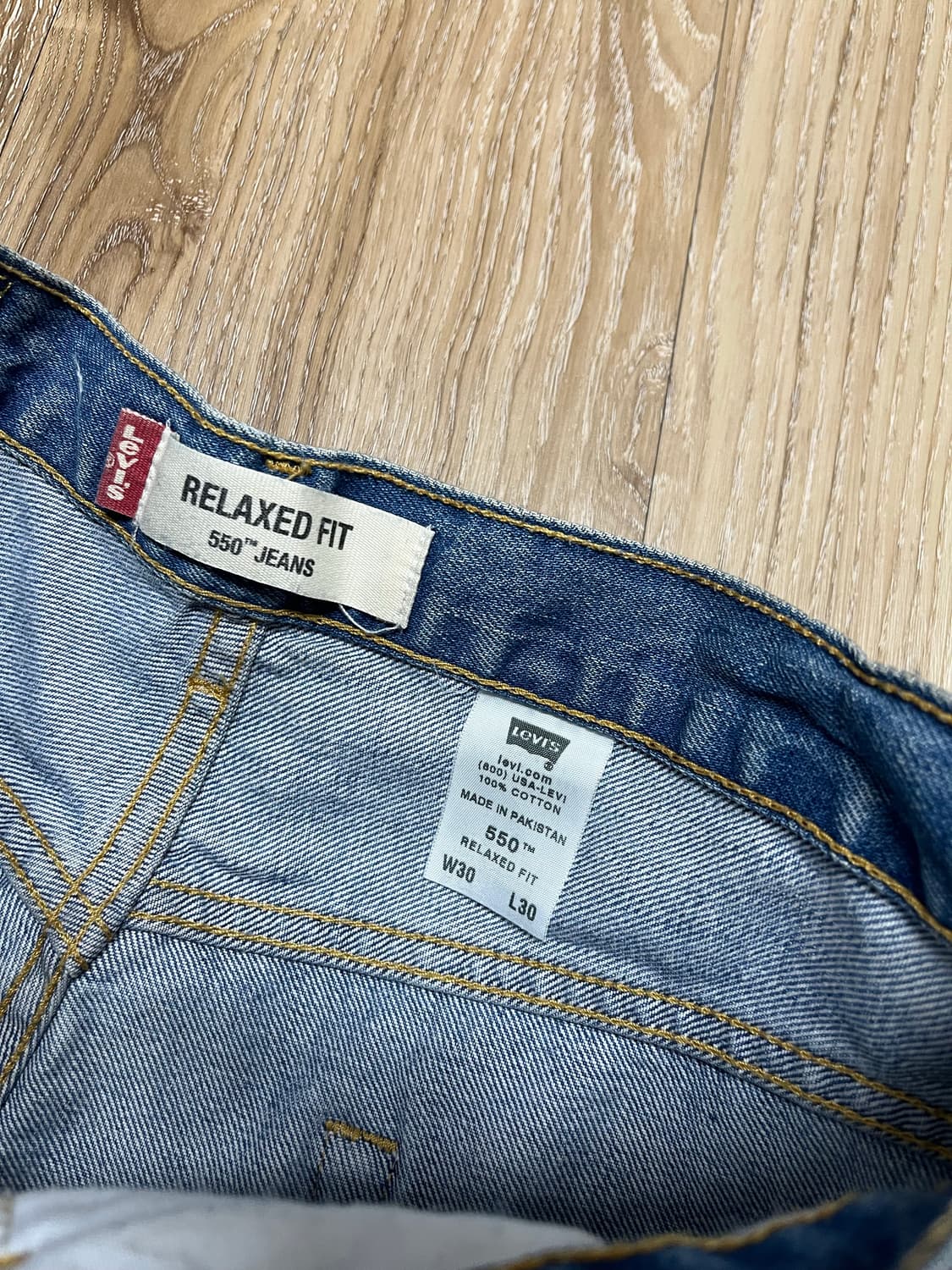 00s 리바이스 550 컷오프 데님 반바지 30 상품이미지8