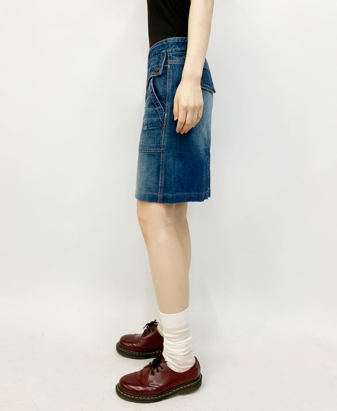 베네통 데님 스커트 상품이미지3