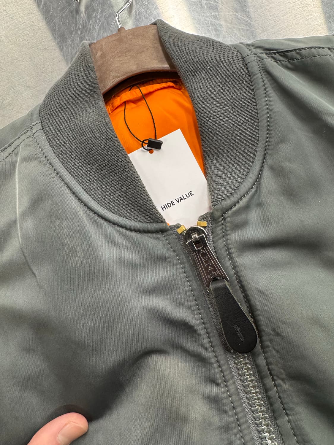 알파인더스트리 MA-1 밀리터리 항공 점퍼 사이드 포켓 포인트 건메탈 상품이미지9