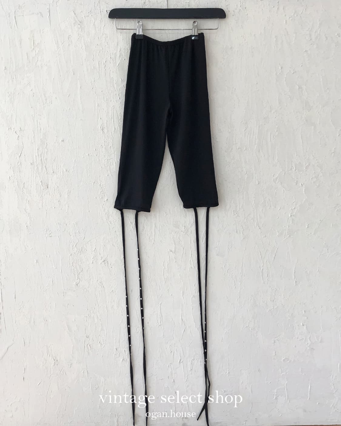 vintage pearl ribbon capri leggings 상품이미지4