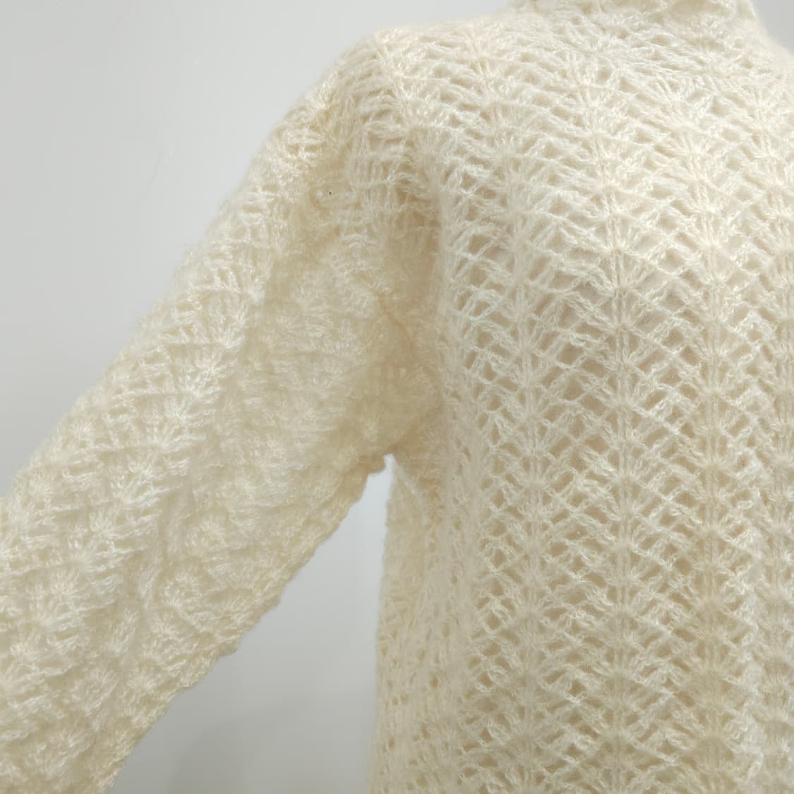 아이보리 레이스 모헤어 진주장식 니트 상품이미지7