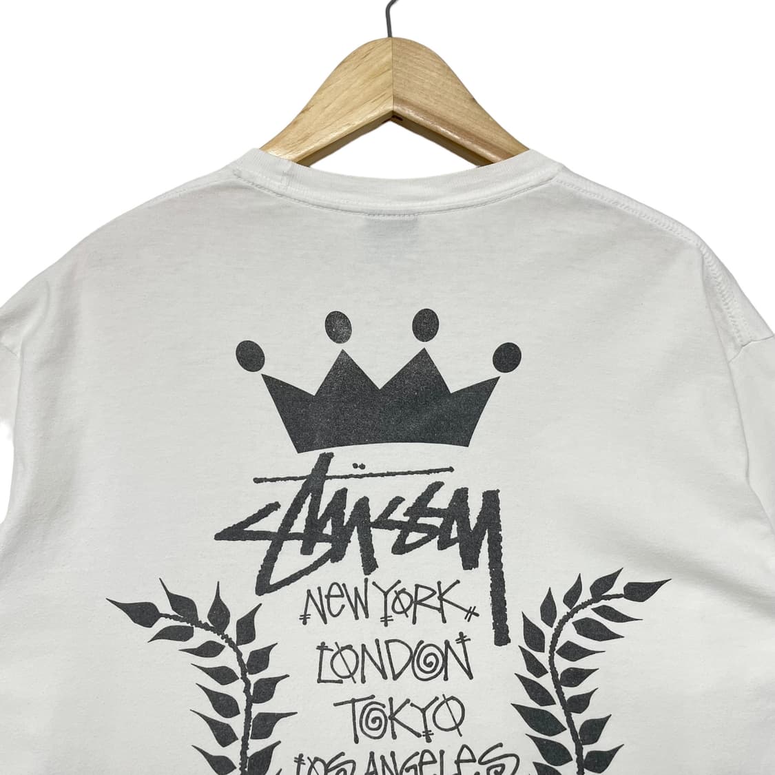 스투시 Stussy 크라운 레스 반팔 티셔츠 화이트 상품이미지5