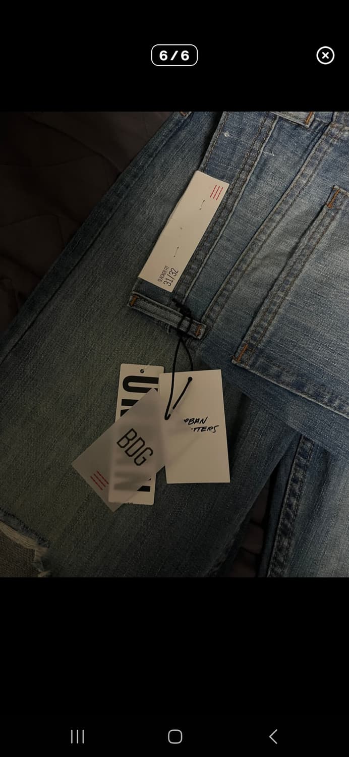 어번아웃피터스 디스트로이드 부츠컷 와이드 데님 상품이미지4