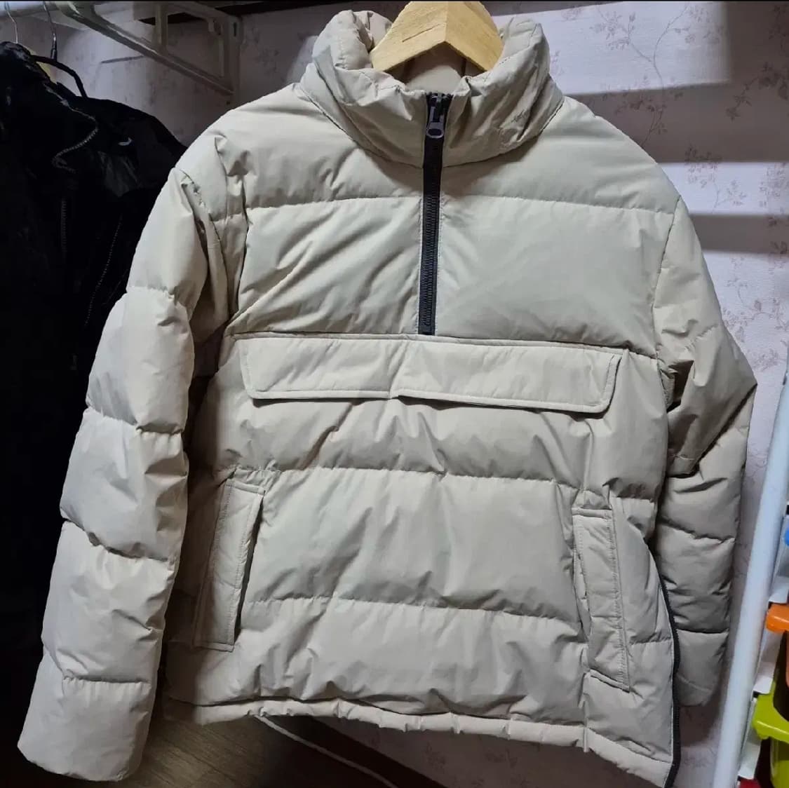 한정판 최상급 스파오 95 머슬핏 아노락 오리털 빵빵 패딩 넥집업 상품이미지6