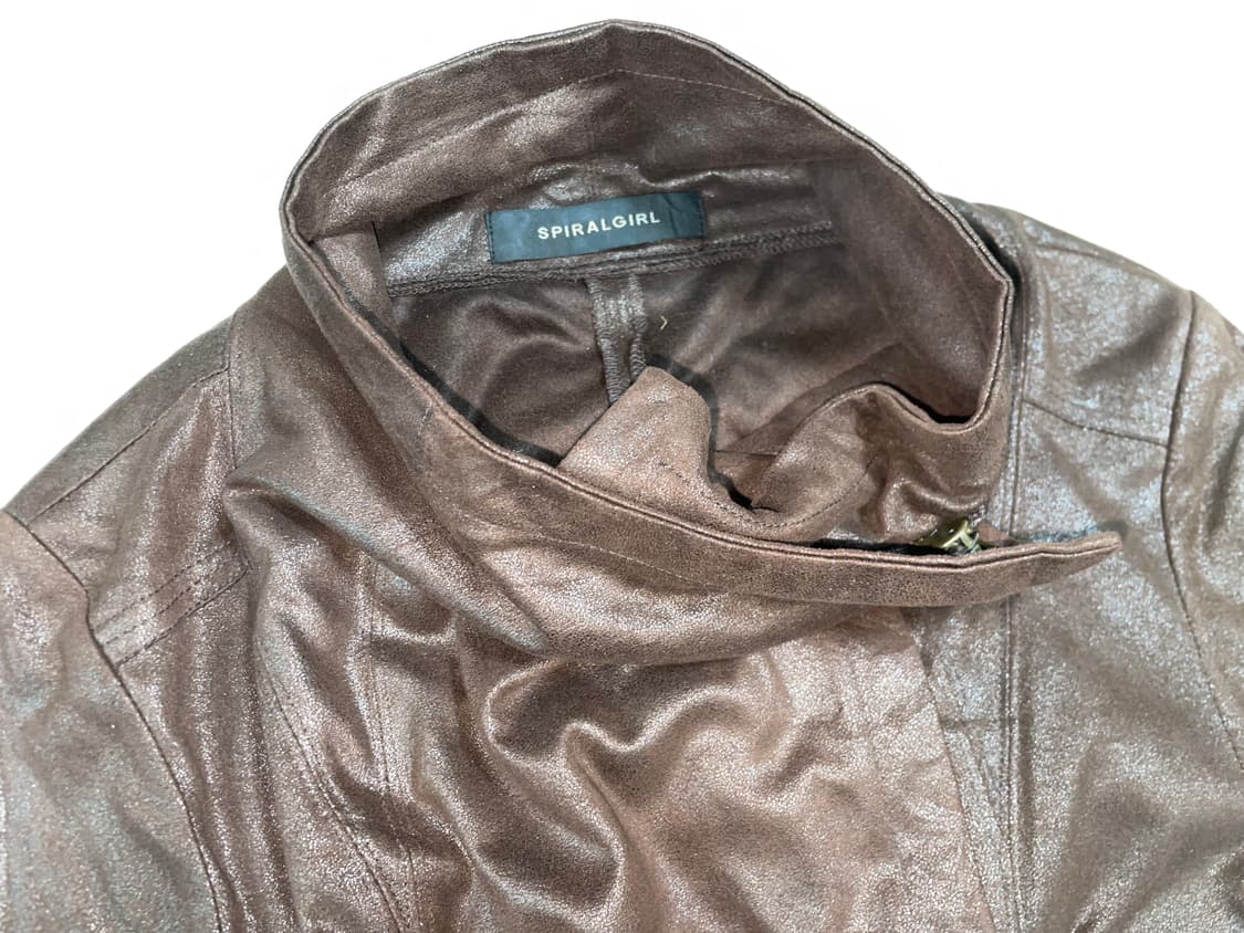 Spiralgirl drape suede jacket br 상품이미지6