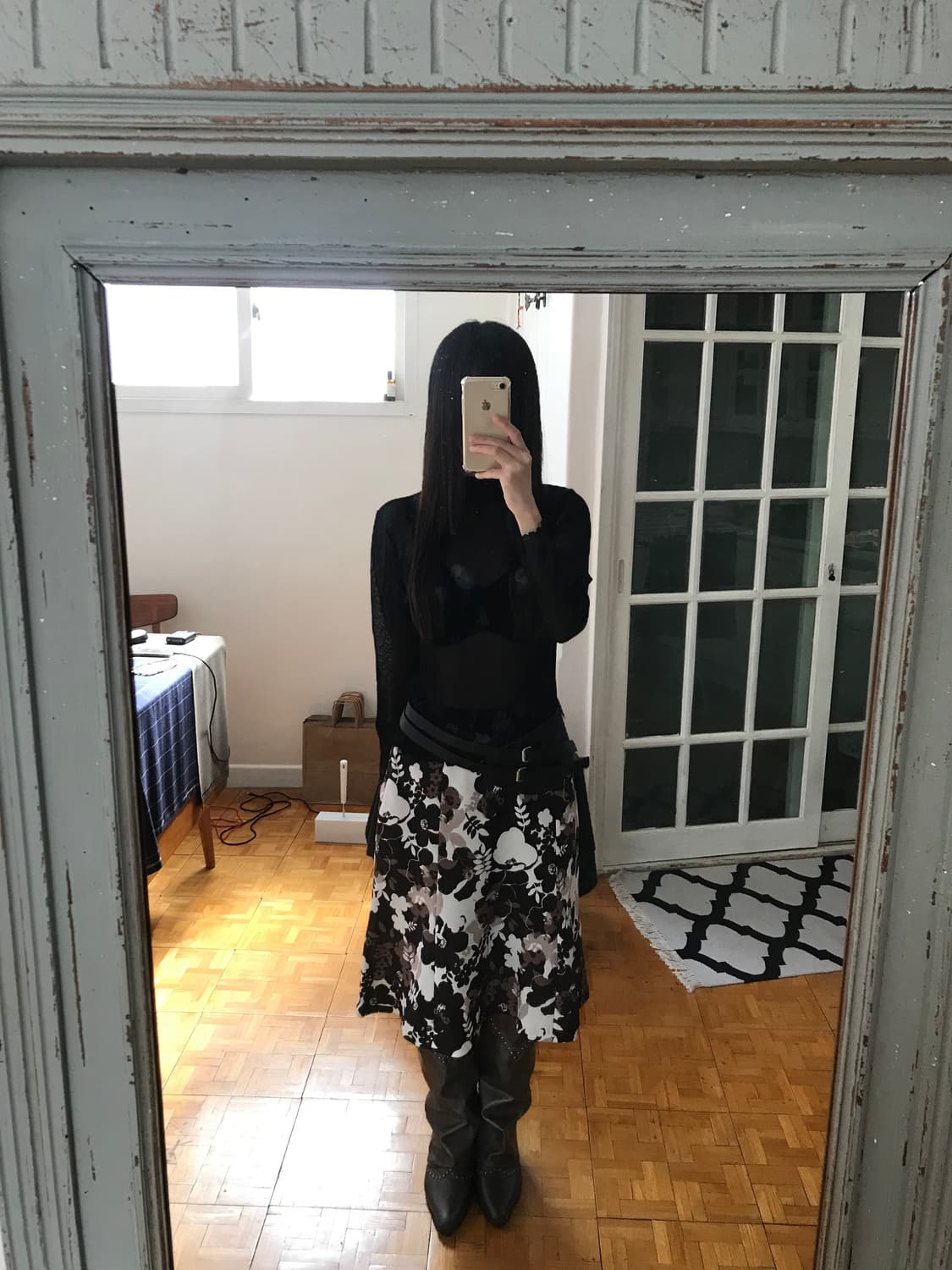 vintage black mash top 상품이미지3