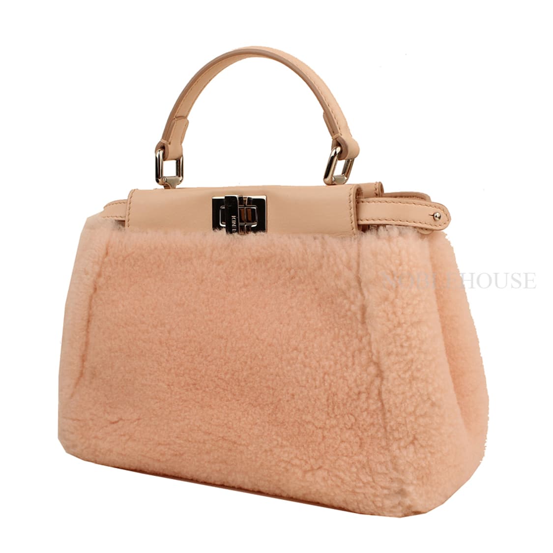 펜디 피카부 베이비핑크 양털 은장 미니 크로스백 상품이미지2