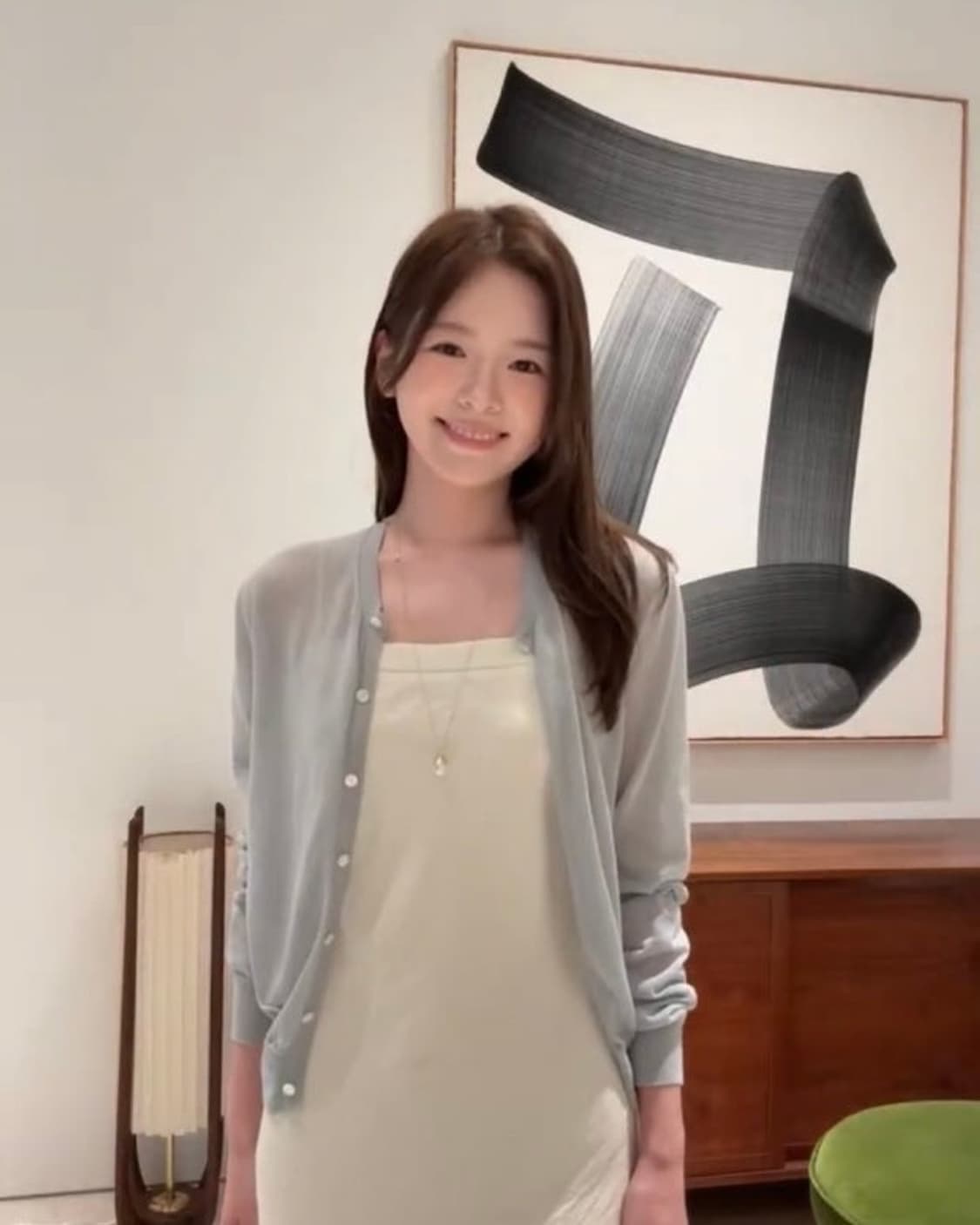 시에 리즐링 가디건 파우더 블루 상품이미지1