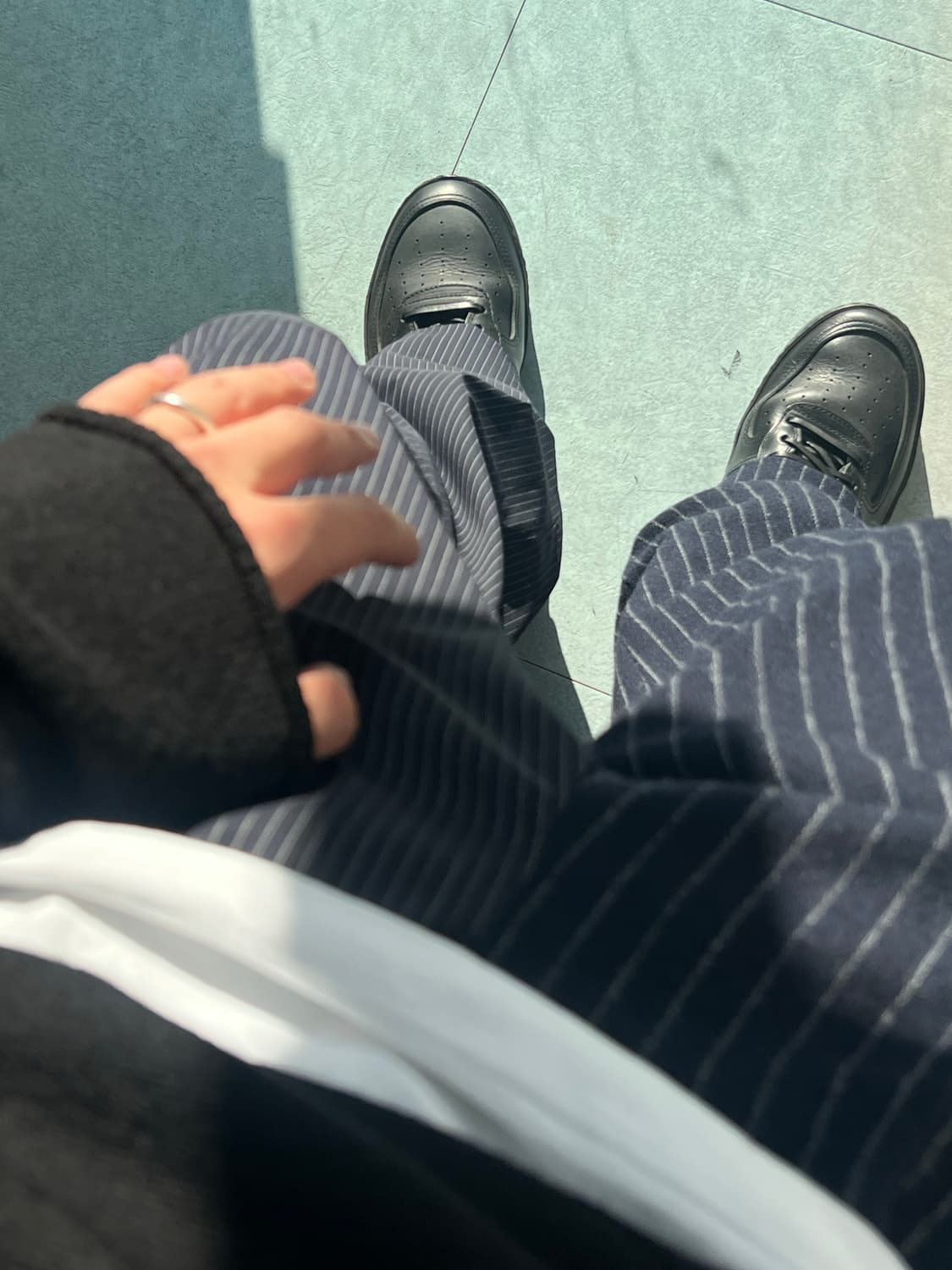 enfold 네이비 스트라이프 트라우저 상품이미지1