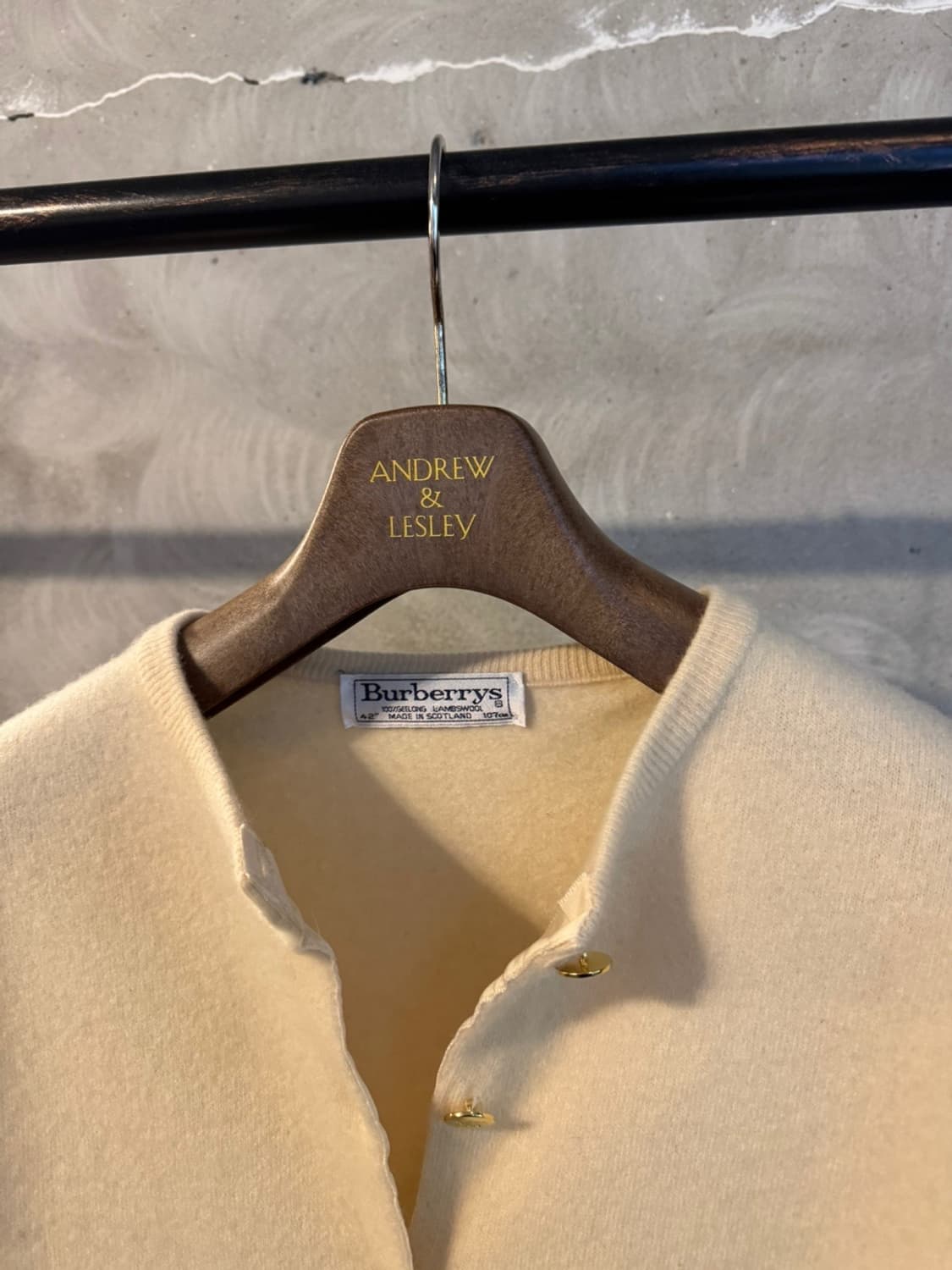 버버리 램스울 금장 가디건 55 상품이미지6