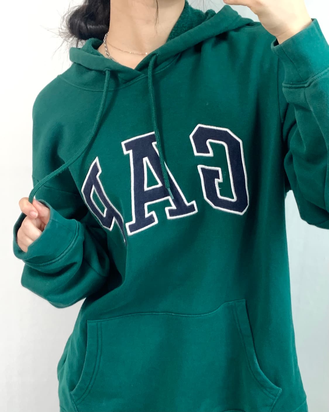 Gap 갭 그린 기모 후드티 상품이미지1