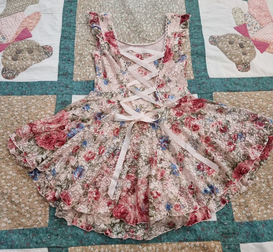 LIZ LISA 레이스 로즈 플레어 올인원 점프수트 상품이미지7