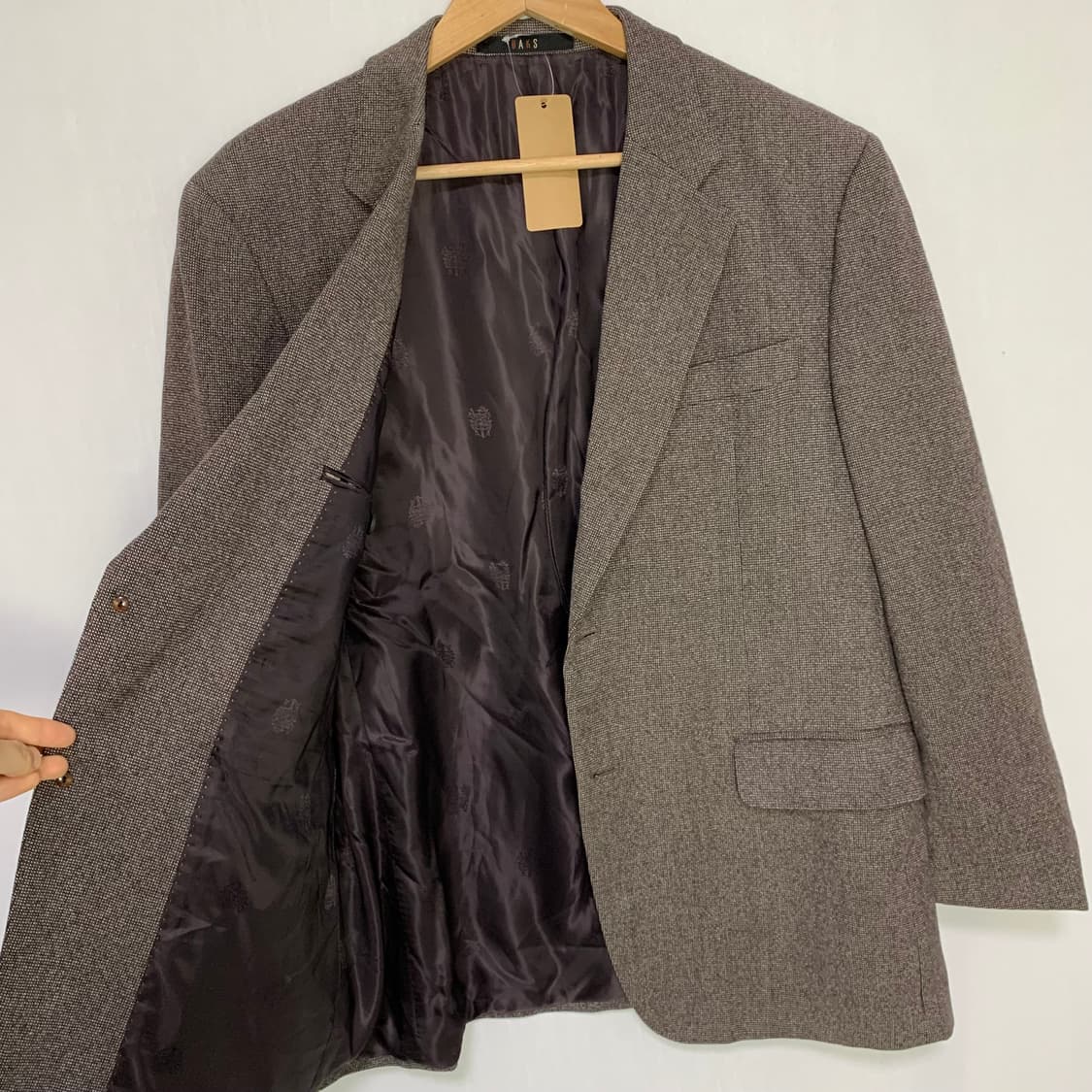 DAKS 캐시미어 혼방 블레이저 브라운 정장 자켓 빈티지 남성 상품이미지9