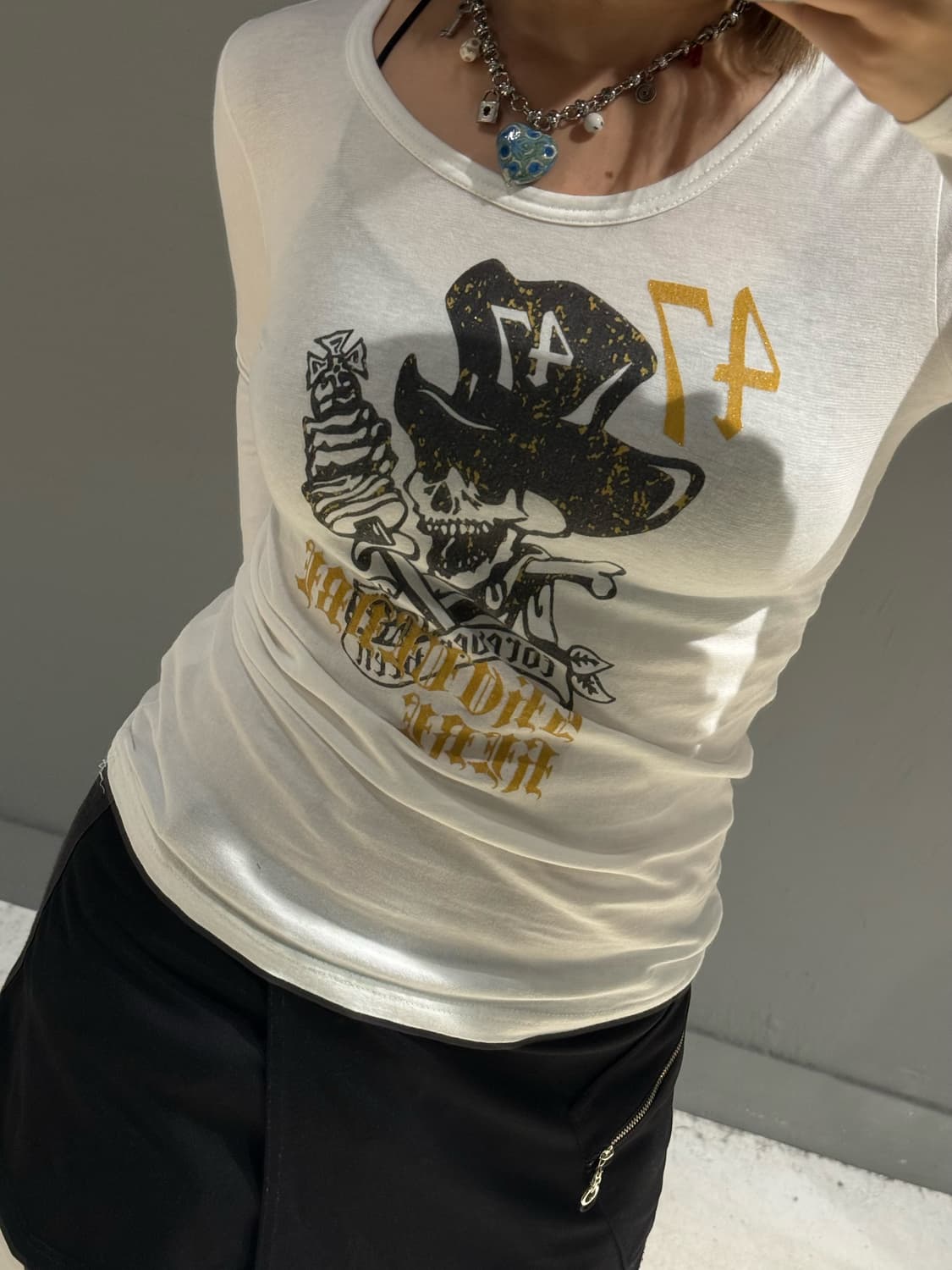 Von dutch skull printing long sleeve 상품이미지3