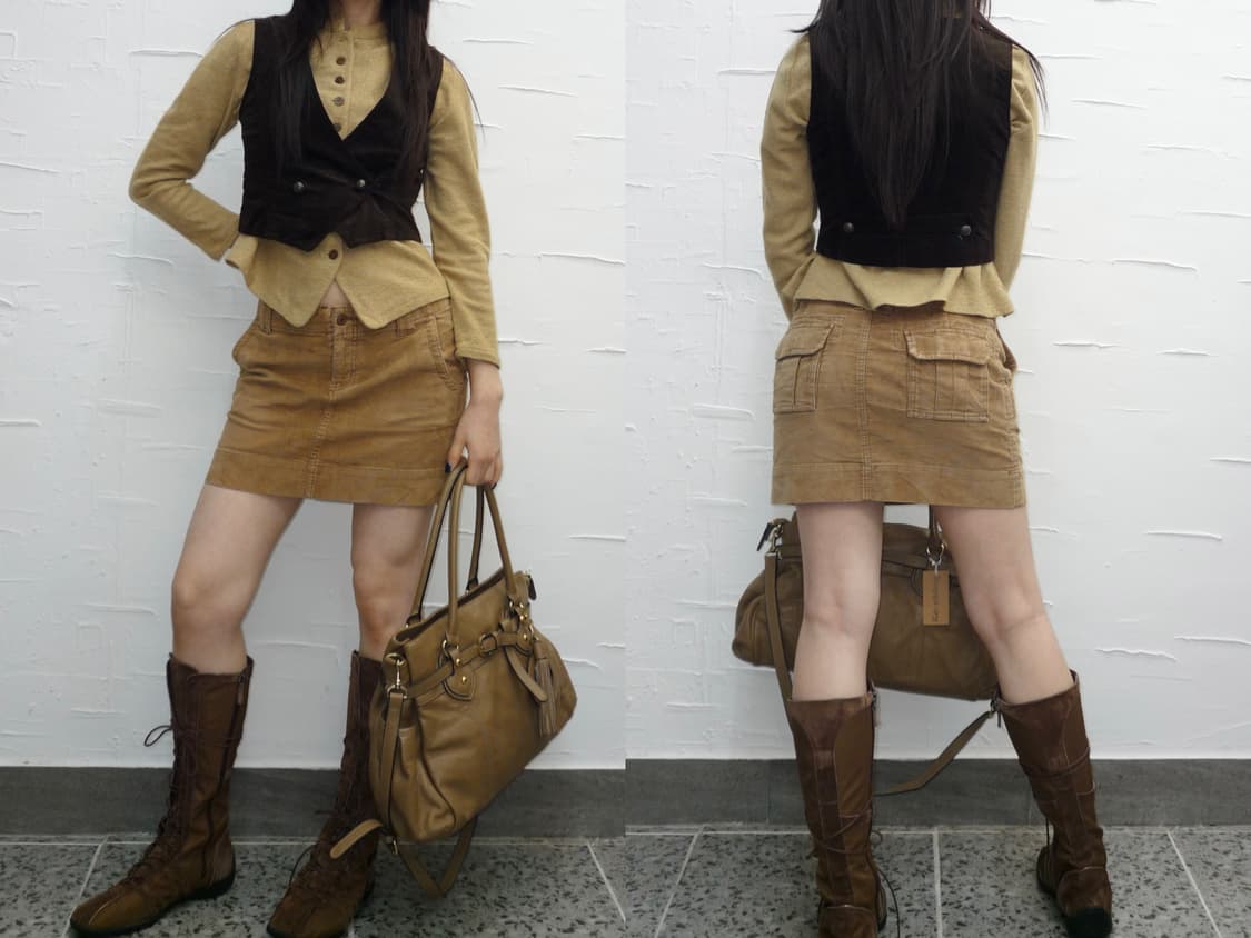 Brown suede vest 상품이미지1