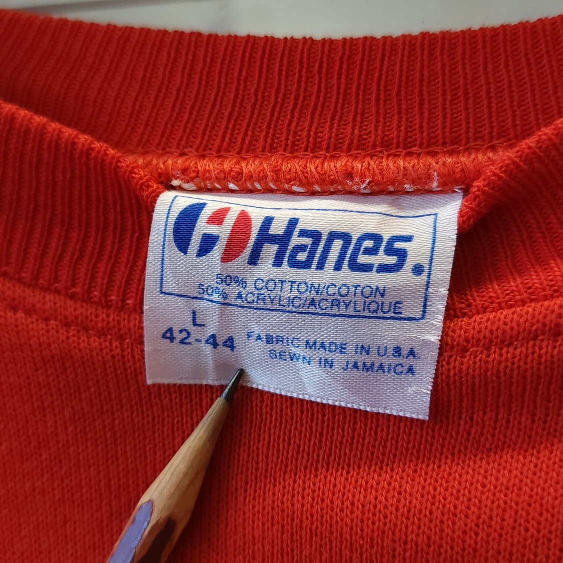 90s 헤인즈 빈티지 스웻셔츠 플레인 스웻셔츠 레드 L 상품이미지4