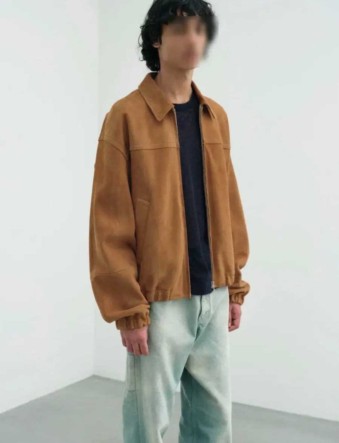 [4] AURALEE 오라리 램 스웨이드 집 블루종 상품이미지3