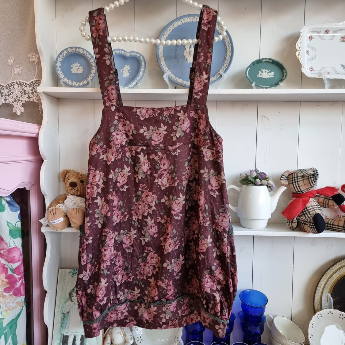 axes femme(악시즈팜므) 로즈 플로럴 서스펜더 원피스 상품이미지5