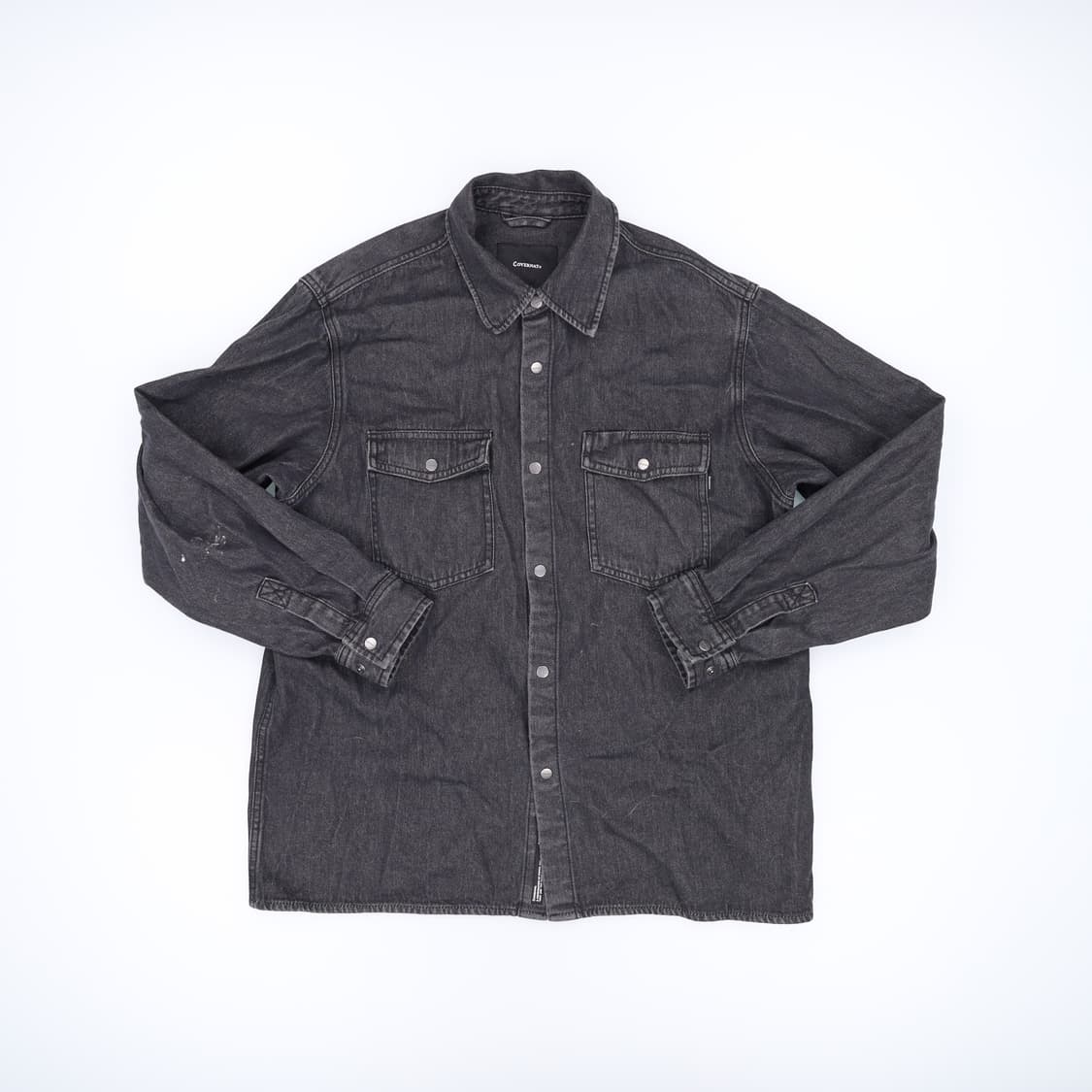 M 커버낫 흑청 데님 자켓 셔츠 0318H1 상품이미지1