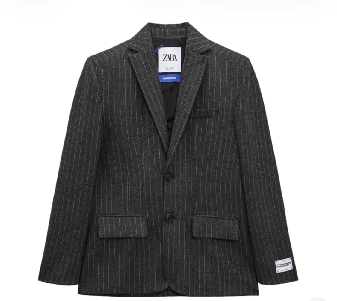 자라 x 아더에러 스트라이프 오버사이즈 블레이저 그레이 상품이미지1