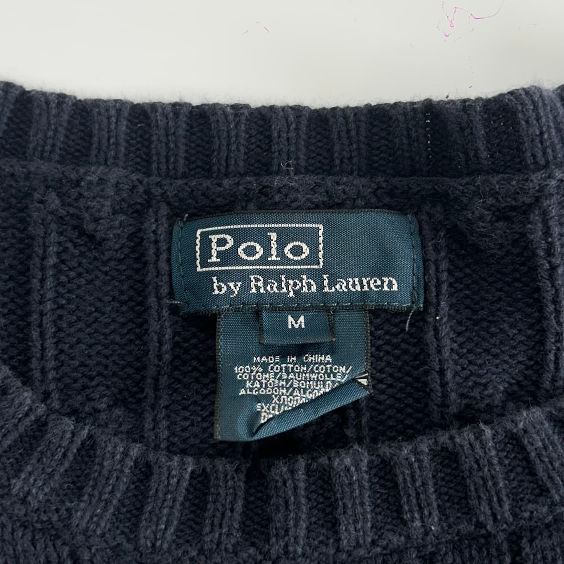 Polo 레드포니 네이비 케이블 니트 상품이미지5