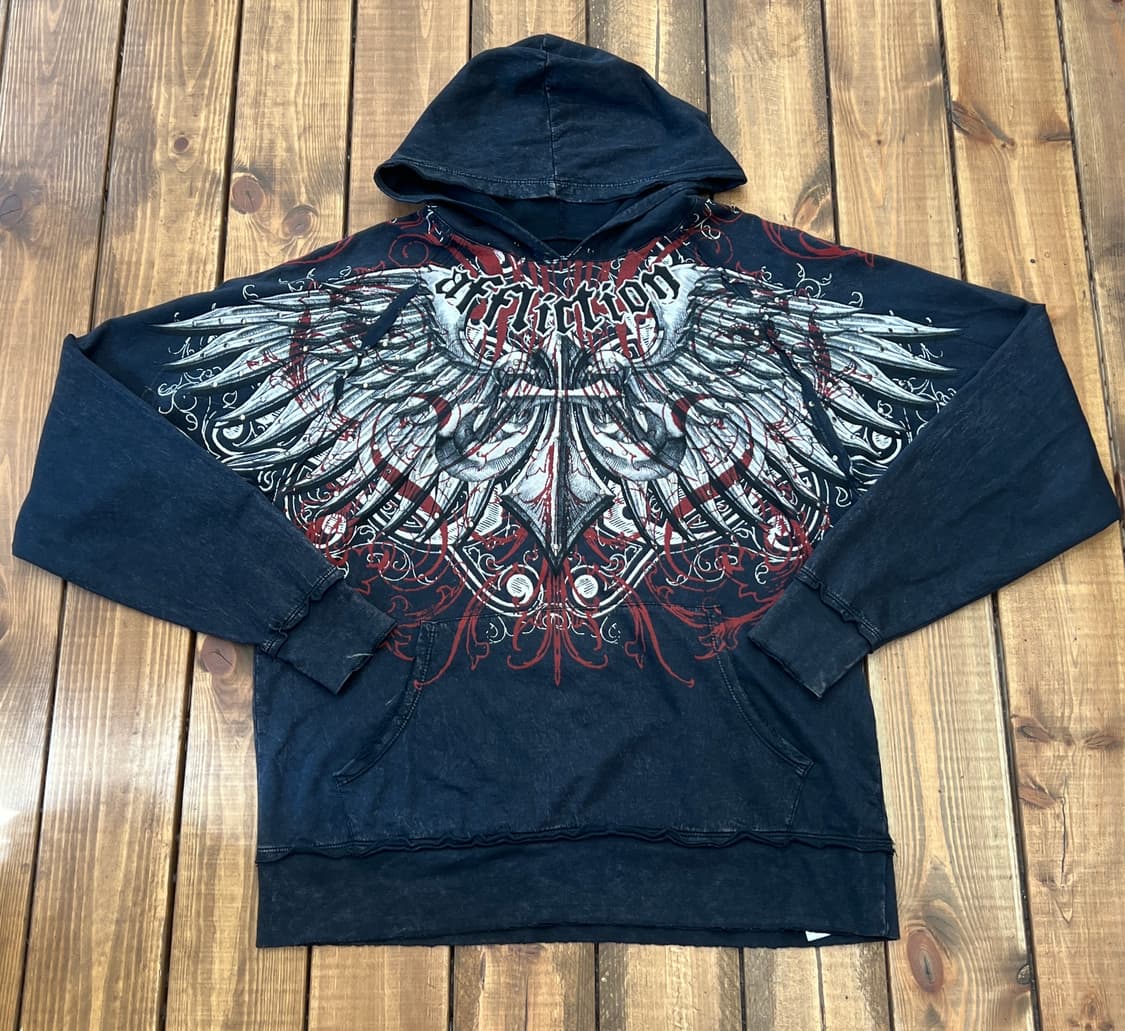 Affliction 블랙 펑크 후드티 상품이미지6