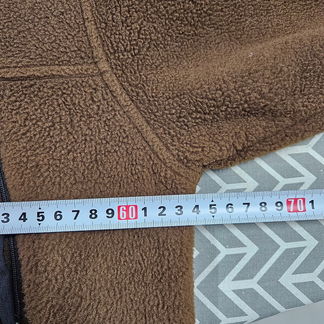 90s 올드스쿨 데상트 오버핏 브라운 플리스 자켓 상품이미지8