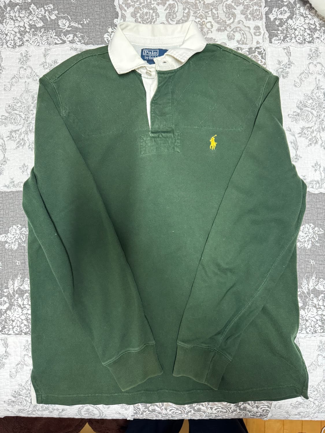 폴로 랄프로렌 럭비 셔츠 L 올리브 그린 상품이미지4