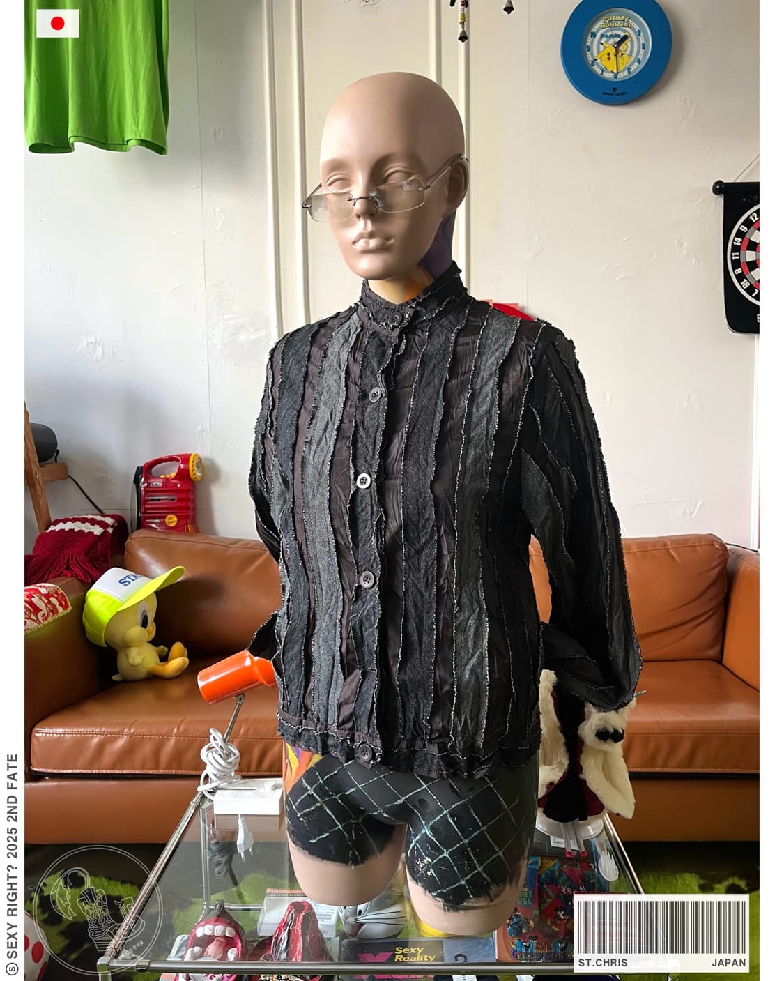 90-00s ST.CHRIS Japan Denim Pleats JK 상품이미지1