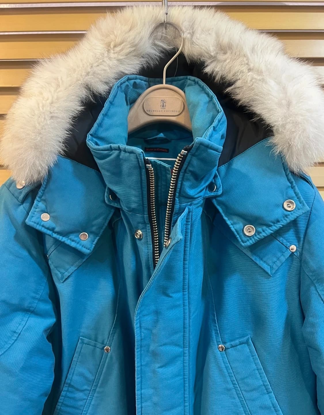 무스너클 캐나다 남성 청록 후드 덕다운패딩  상품이미지2