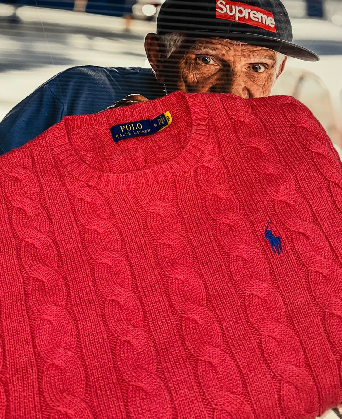 폴로 케이블 니트 M (신형큐알버전) 상품이미지1