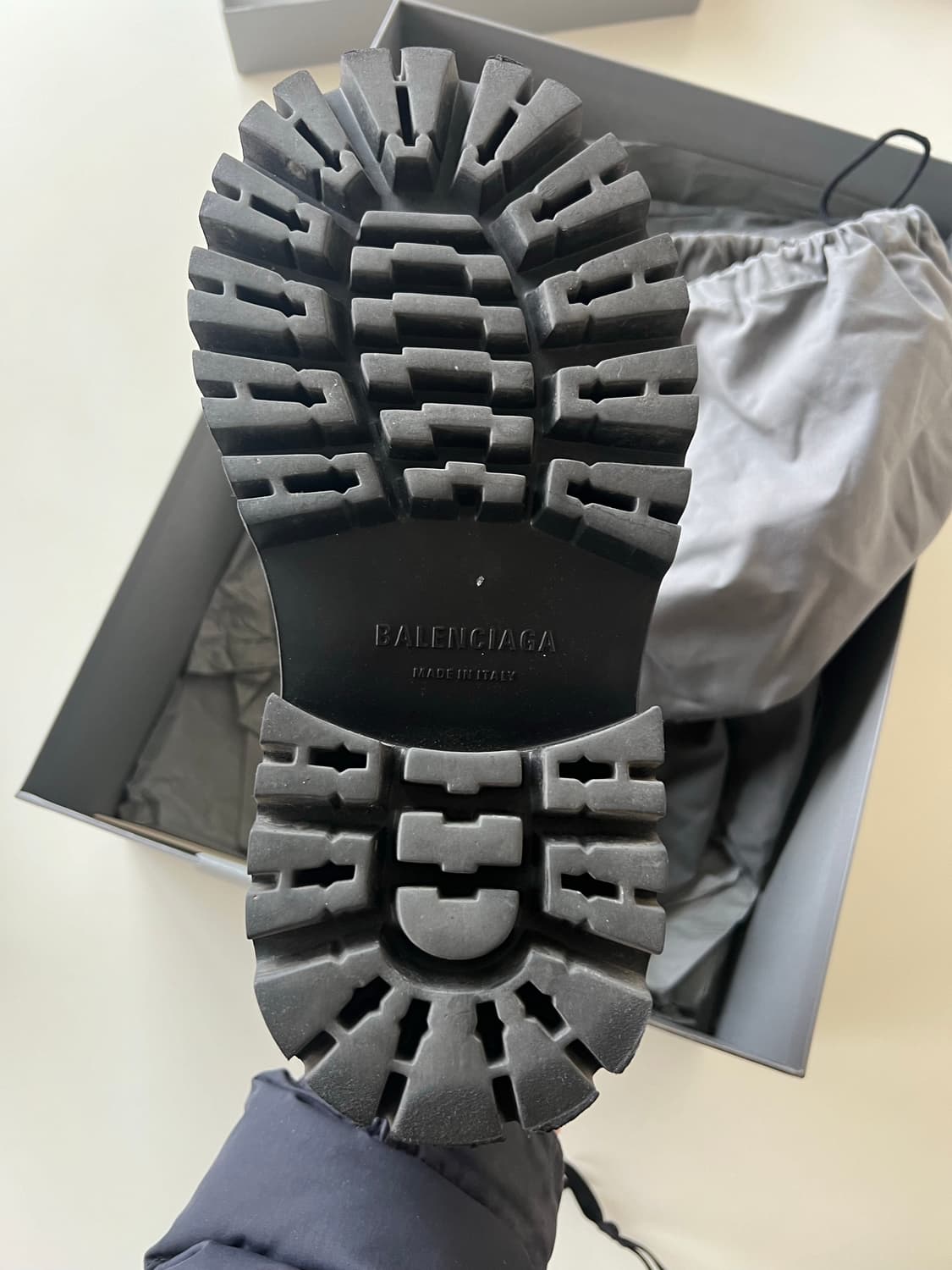 [E40] 발렌시아가 스톰퍼 레더 부츠 상품이미지6