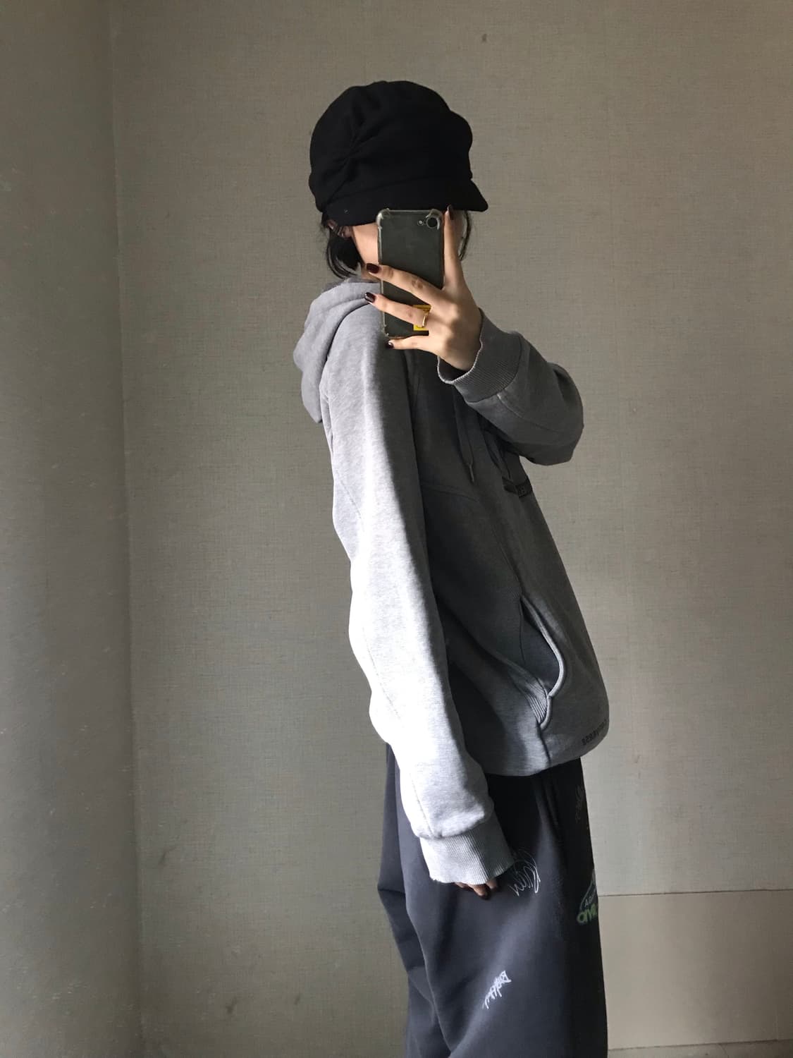 컨버스 그레이 스타 후드티 상품이미지4