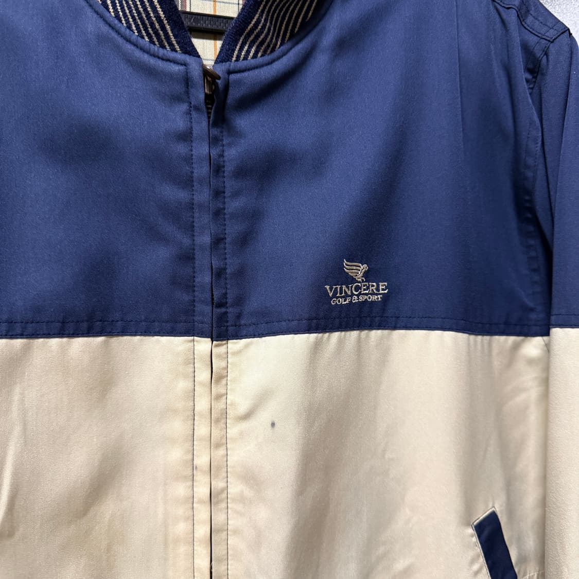 VTG 빈티지 클래식 체크 리버시블 집업 봄버 자켓 상품이미지8