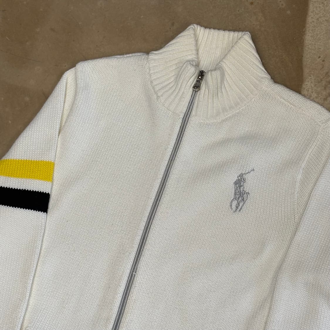 L 랄프로렌골프 빅포니 크림 니트 집업  상품이미지1