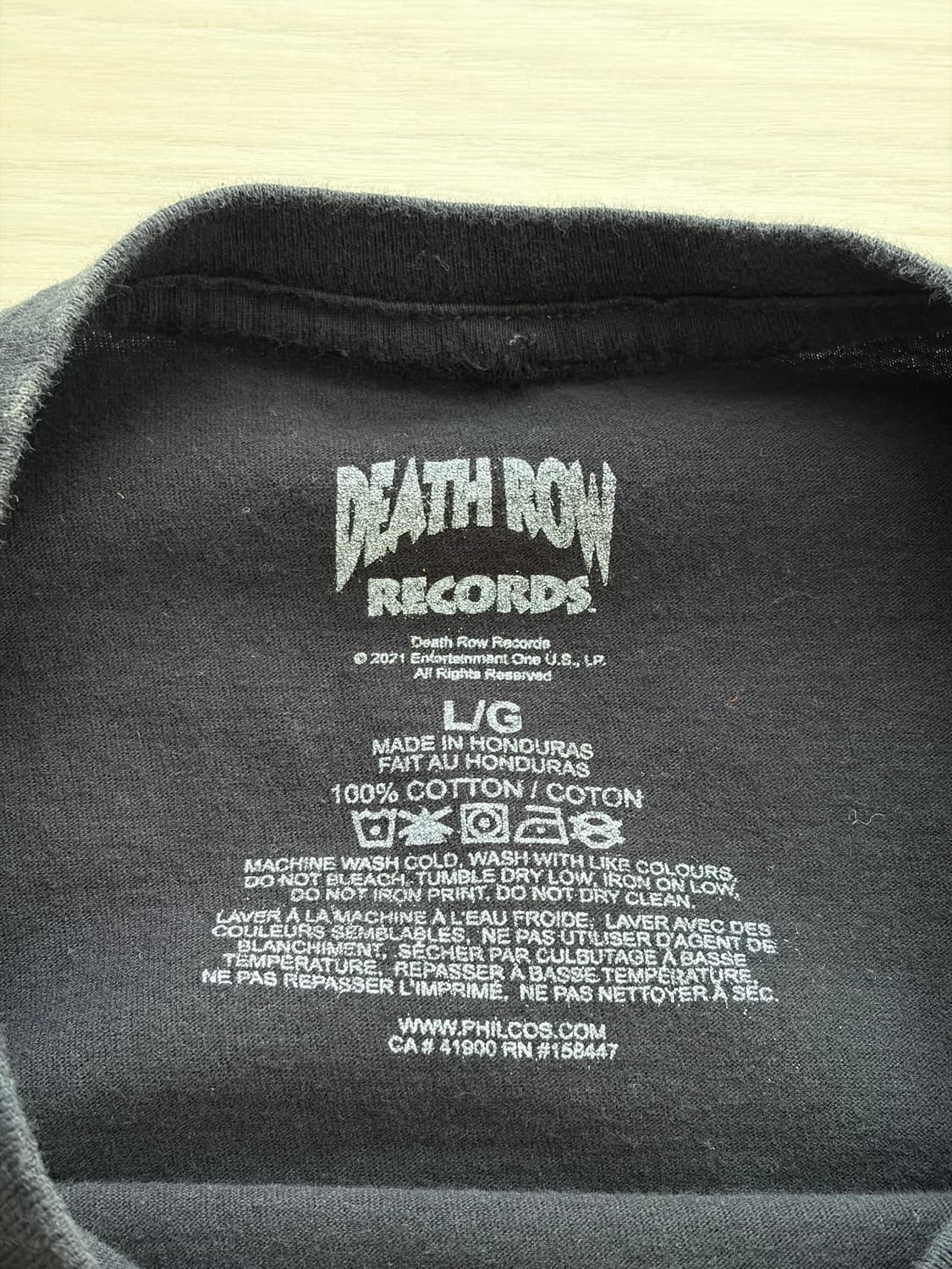 아메리칸 빈티지 DEATH ROW 데스로우 레코드 반팔티 L (100) 상품이미지4