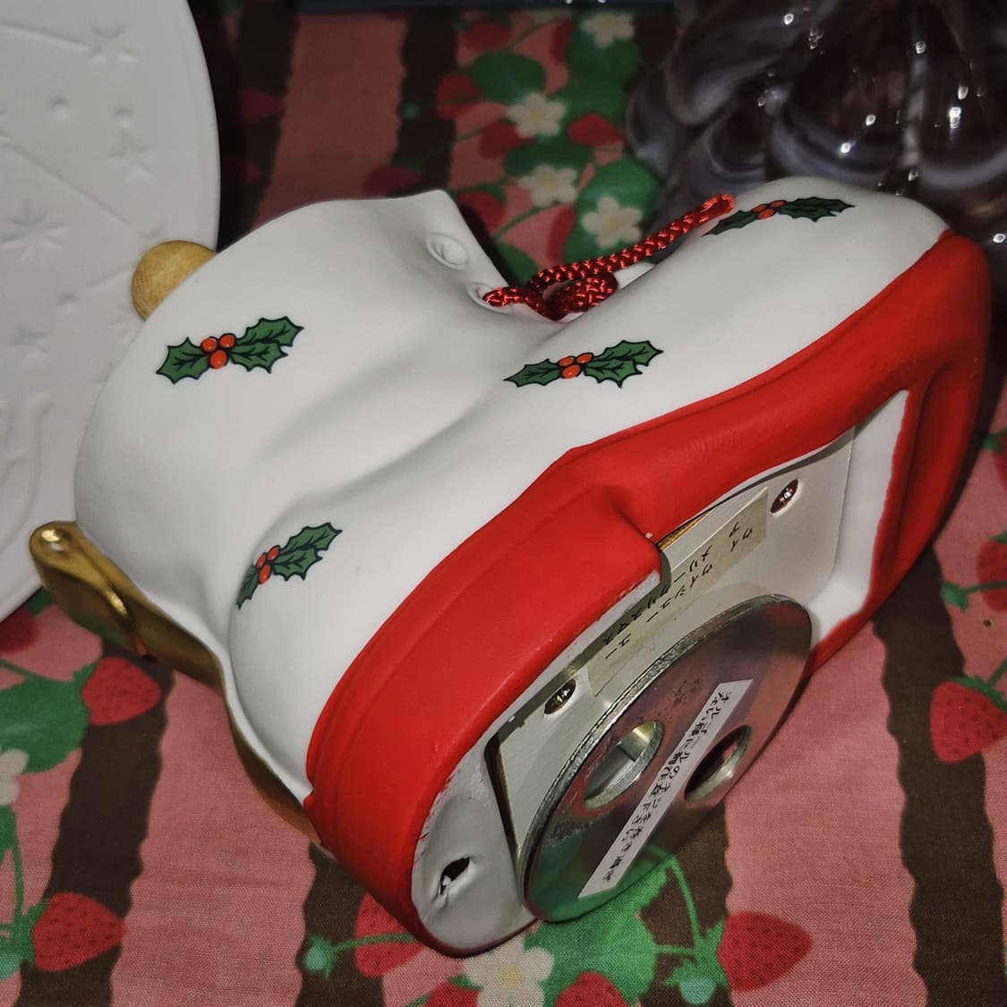 00s 세토 크리스마스 부츠 베어 도자기 오르골 상품이미지10