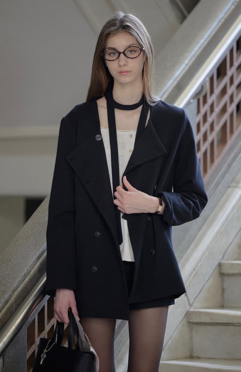 레터프롬문 토프 스카프 더블 울 자켓 상품이미지2